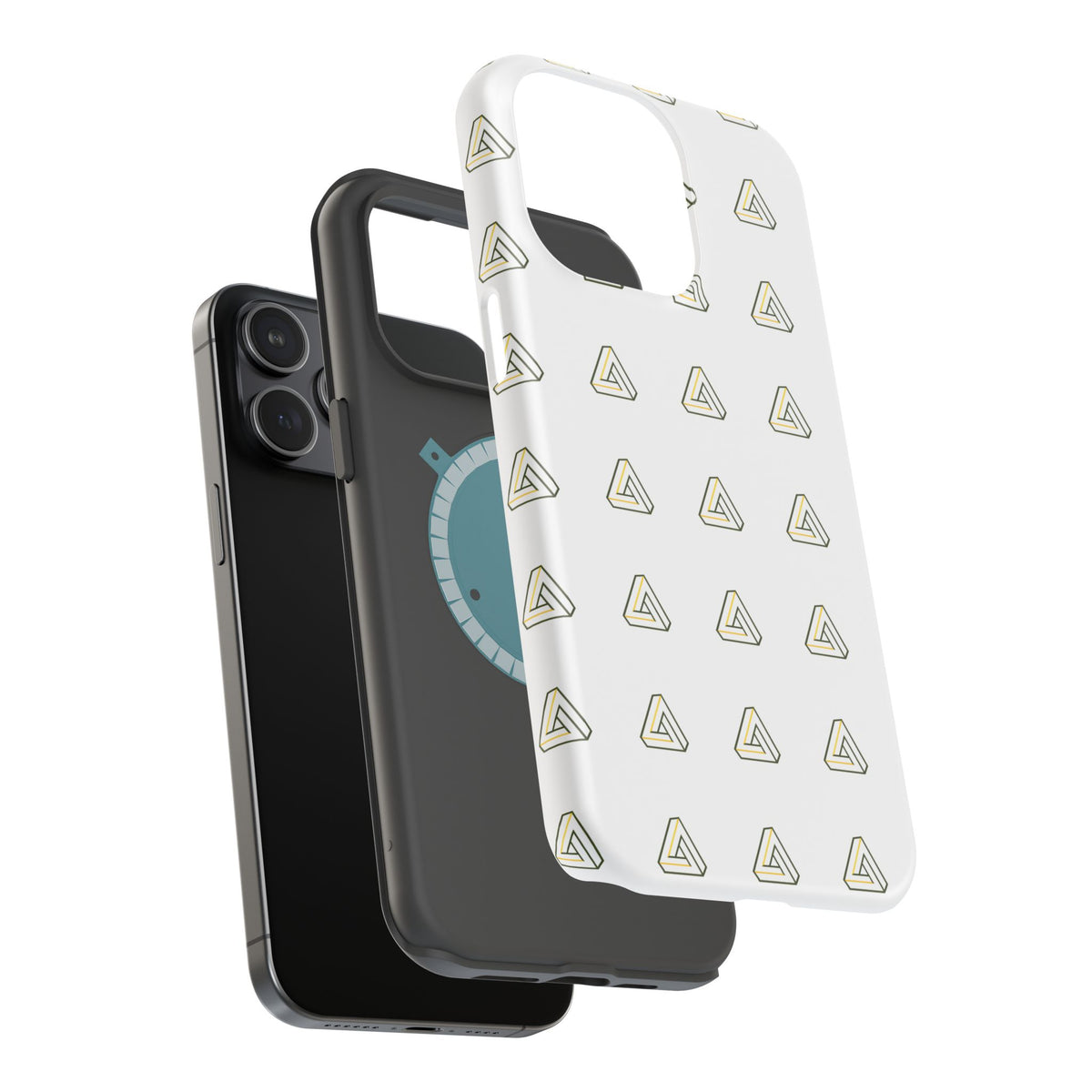 Magnetic Impact-Resistant Phone Case — Minimal Triangle Pattern