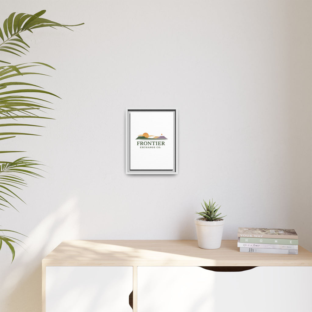 Framed Matte Canvas Print — Frontier Exchange Co. Logo
