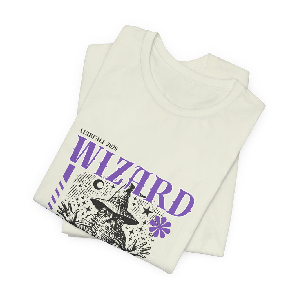 Wizard Graphic Tee — Vintage Spellbook Illustration T-Shirt