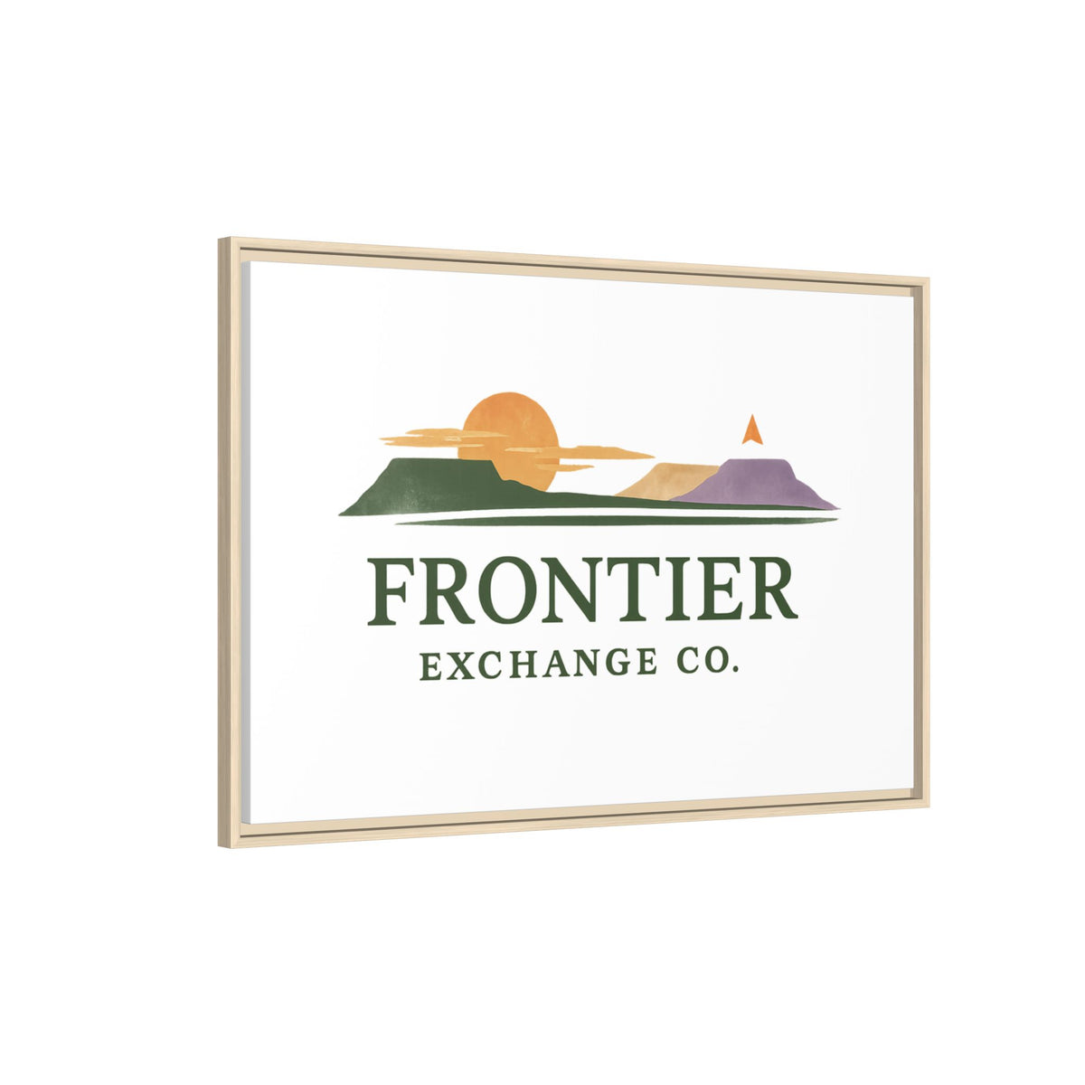 Framed Matte Canvas Print — Frontier Exchange Co. Logo