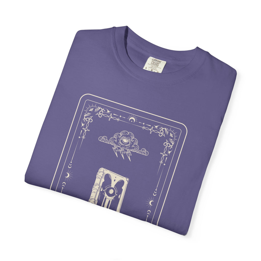 Tarot Bunny Illustration T-Shirt — 'Hold My Hand' Minimal Graphic Tee