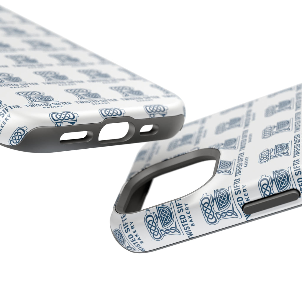 Magnetic Impact-Resistant Phone Case — Repeating Twisted Sifter Logo Pattern