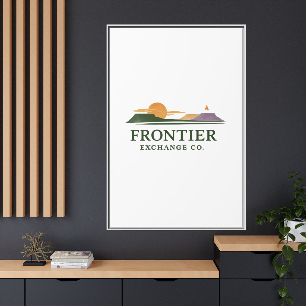Framed Matte Canvas Print — Frontier Exchange Co. Logo