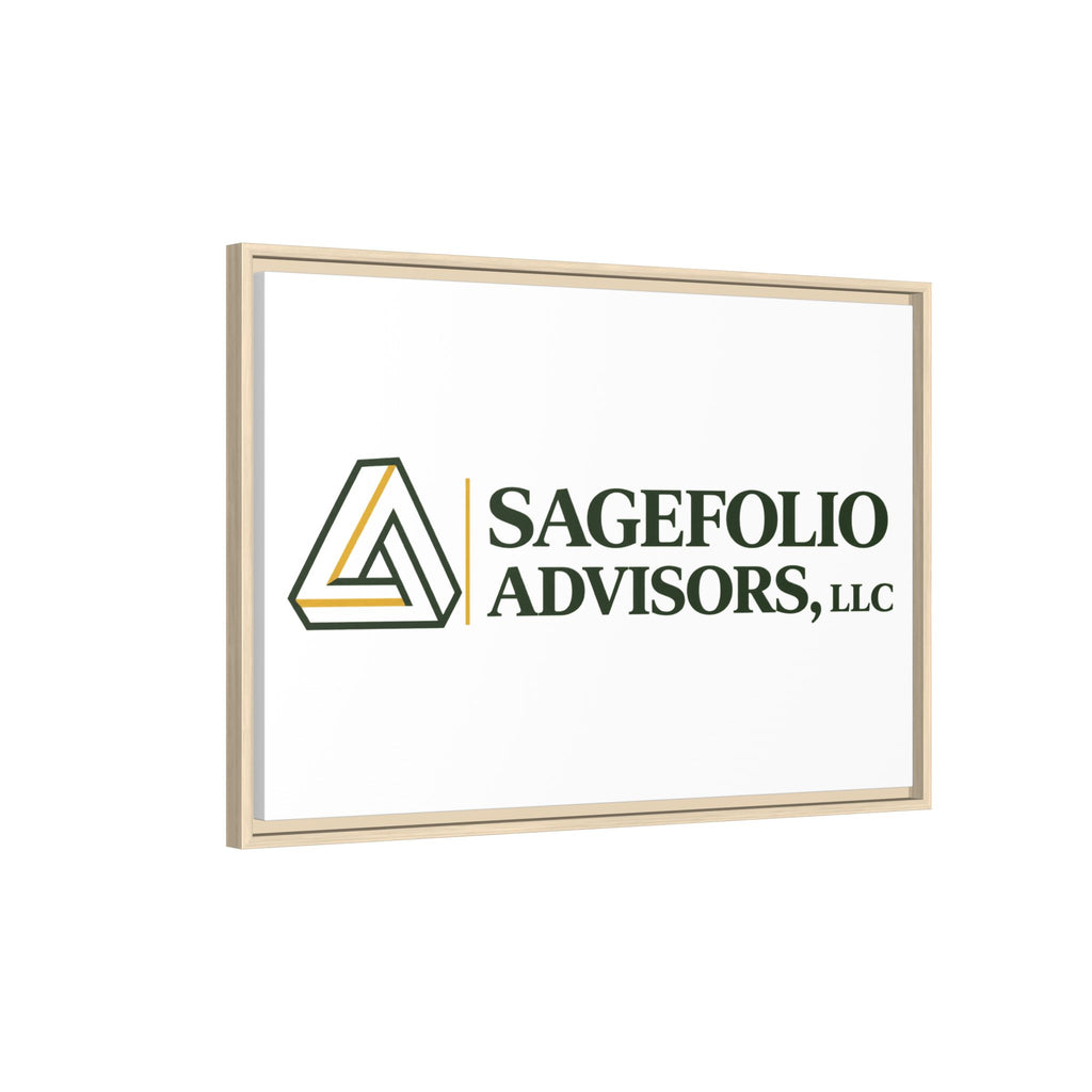 Framed Matte Canvas Wall Art — Sagefolio Advisors Logo