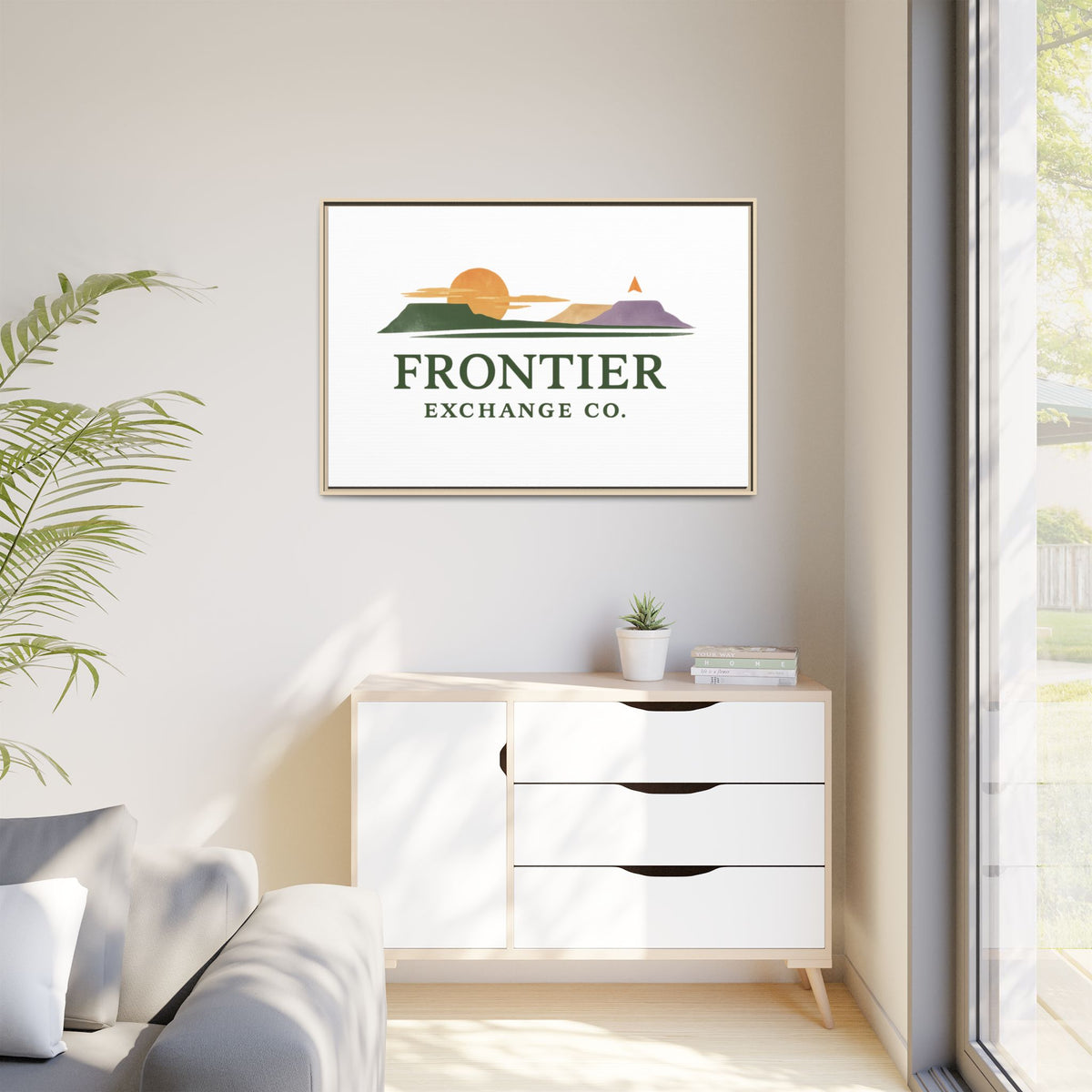 Framed Matte Canvas Print — Frontier Exchange Co. Logo
