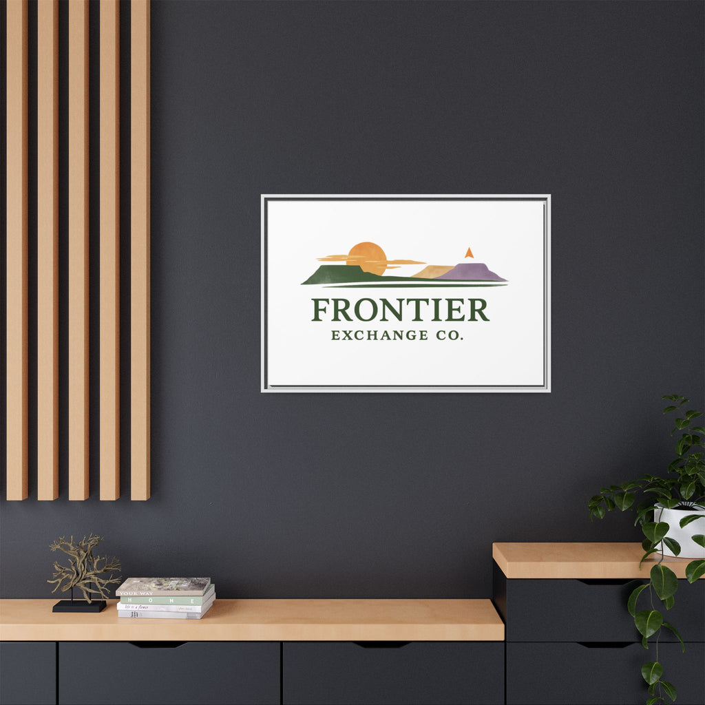 Framed Matte Canvas Print — Frontier Exchange Co. Logo