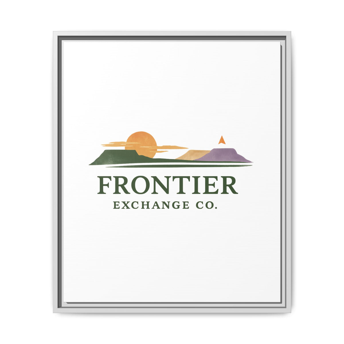 Framed Matte Canvas Print — Frontier Exchange Co. Logo