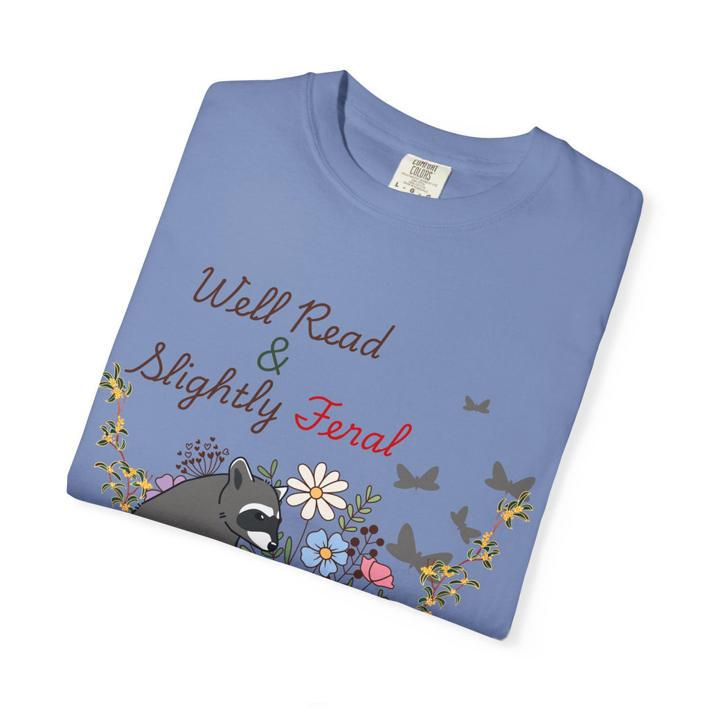 Well Read & Slightly Feral Reading Racoon - T-Shirts