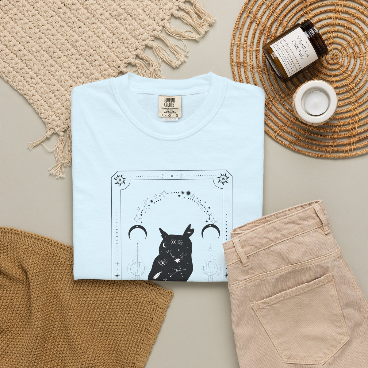 Tarot Owl T-Shirt — The Lunar Arc Mystical Graphic Tee