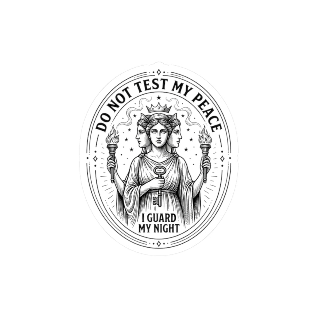 Do Not Test My Peace Oracle Illustration Kiss-Cut Stickers | Mythcore, Dark Academia