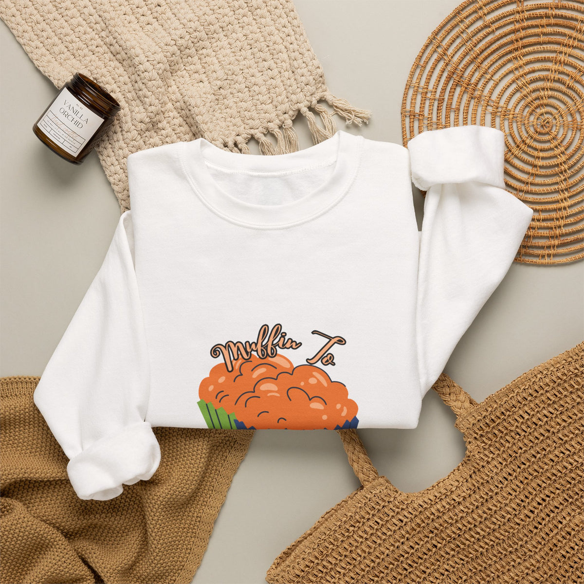 Pumpkin Muffin 'So Tired' Crewneck Sweatshirt