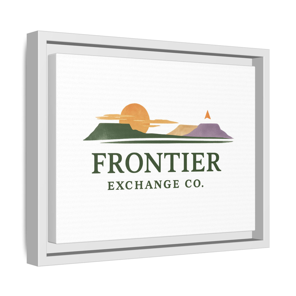 Framed Matte Canvas Print — Frontier Exchange Co. Logo