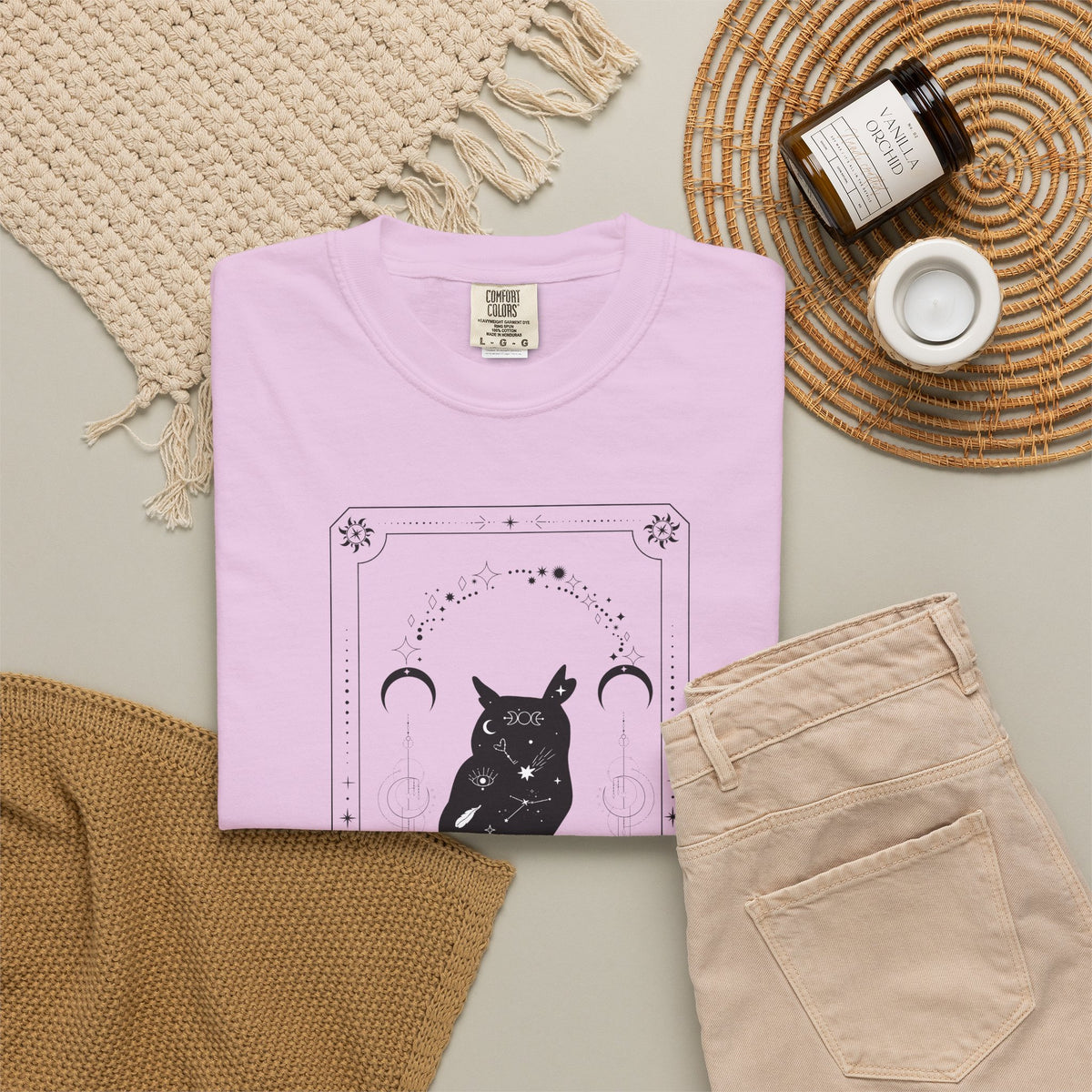 Tarot Owl T-Shirt — The Lunar Arc Mystical Graphic Tee