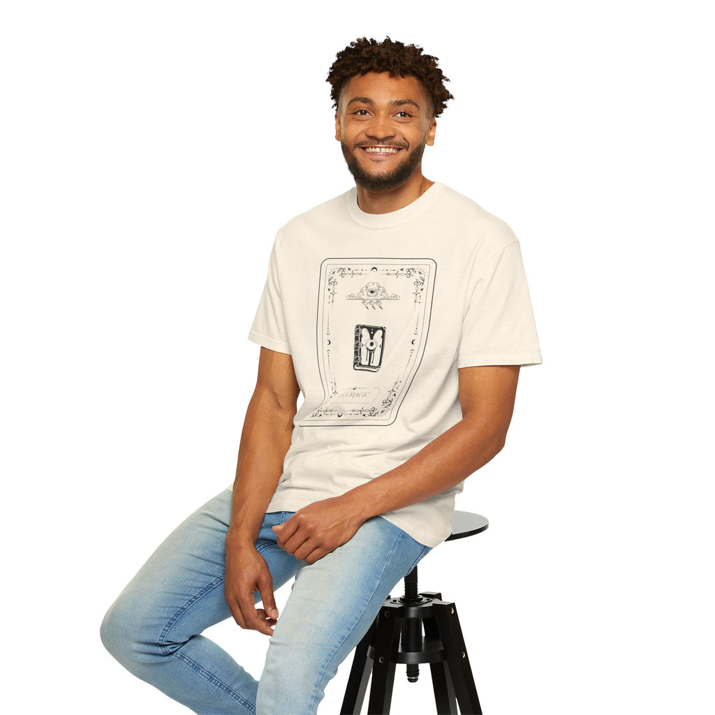 Tarot Bunny Illustration T-Shirt — 'Hold My Hand' Minimal Graphic Tee