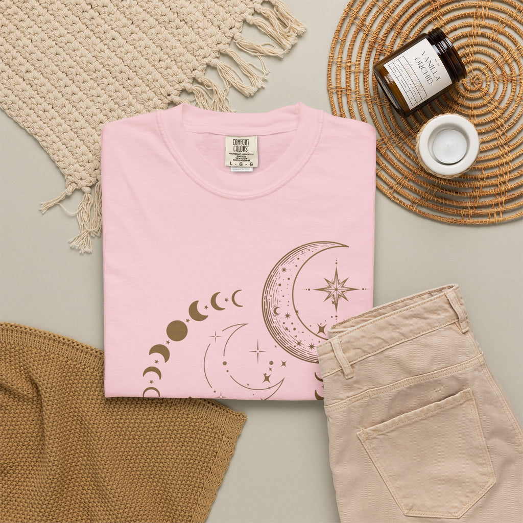 Moon Phase T-Shirt — Celestial Crescent & Phases Graphic Tee