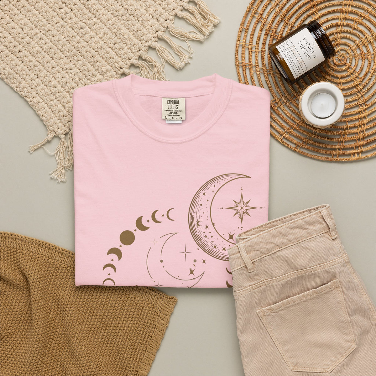 Moon Phase T-Shirt — Celestial Crescent & Phases Graphic Tee