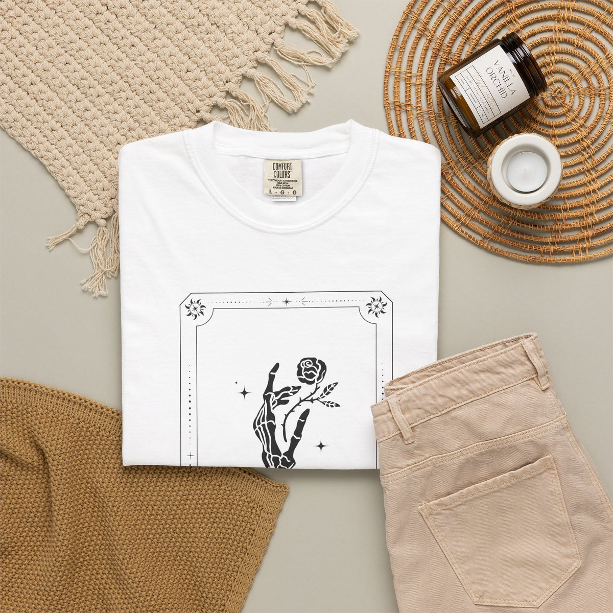 Tarot Skeleton Tee — The Chariot Illustration Graphic T-Shirt