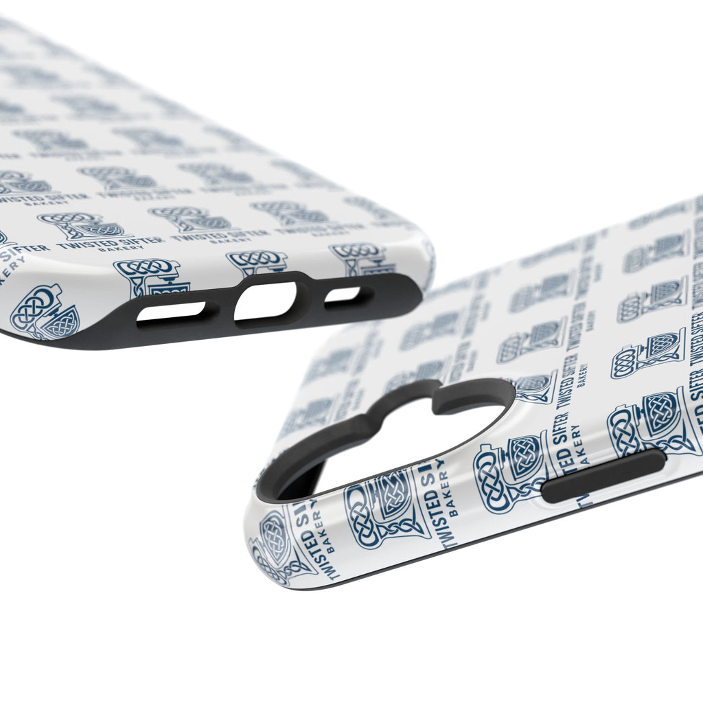 Magnetic Impact-Resistant Phone Case — Repeating Twisted Sifter Logo Pattern
