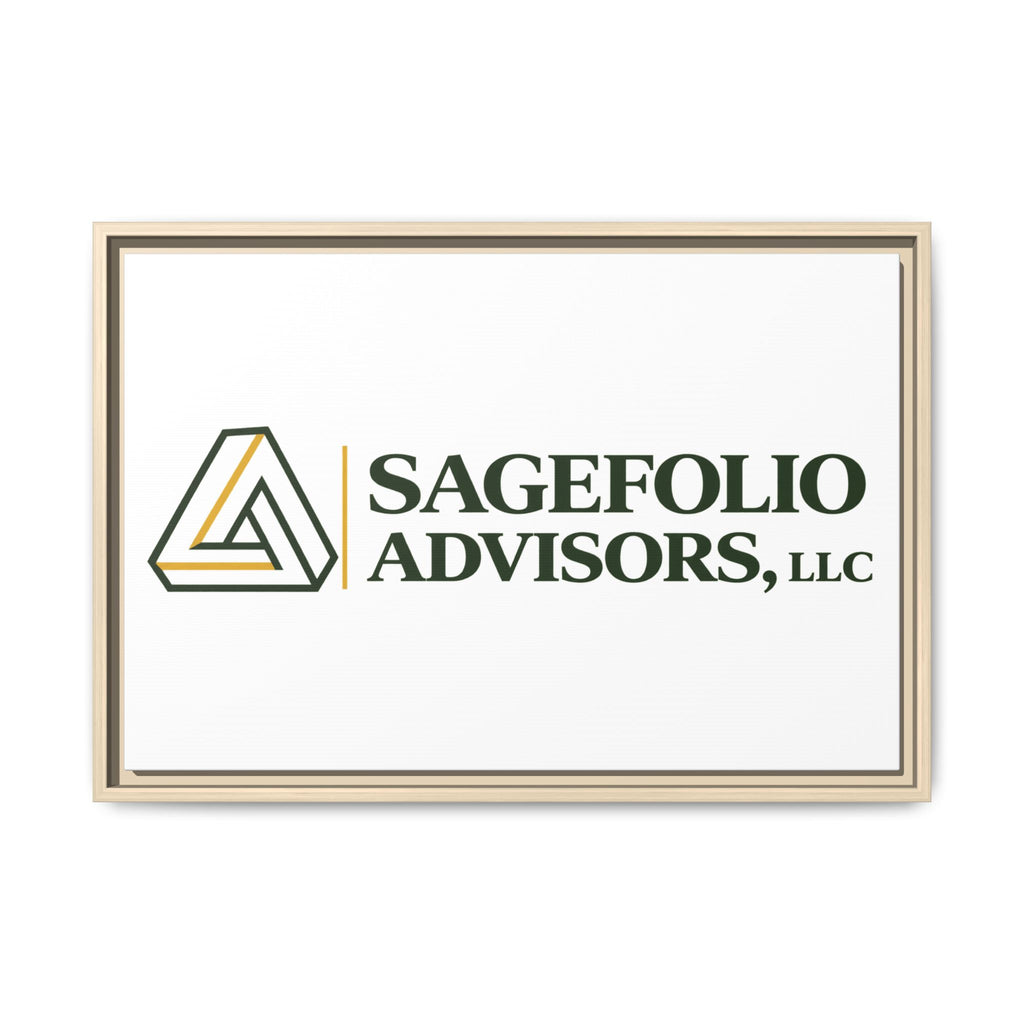 Framed Matte Canvas Wall Art — Sagefolio Advisors Logo