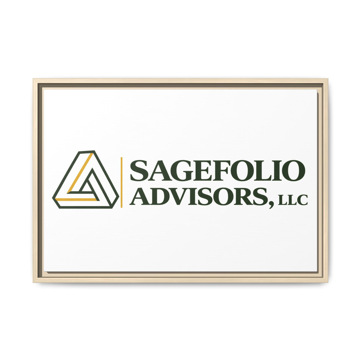 Framed Matte Canvas Wall Art — Sagefolio Advisors Logo