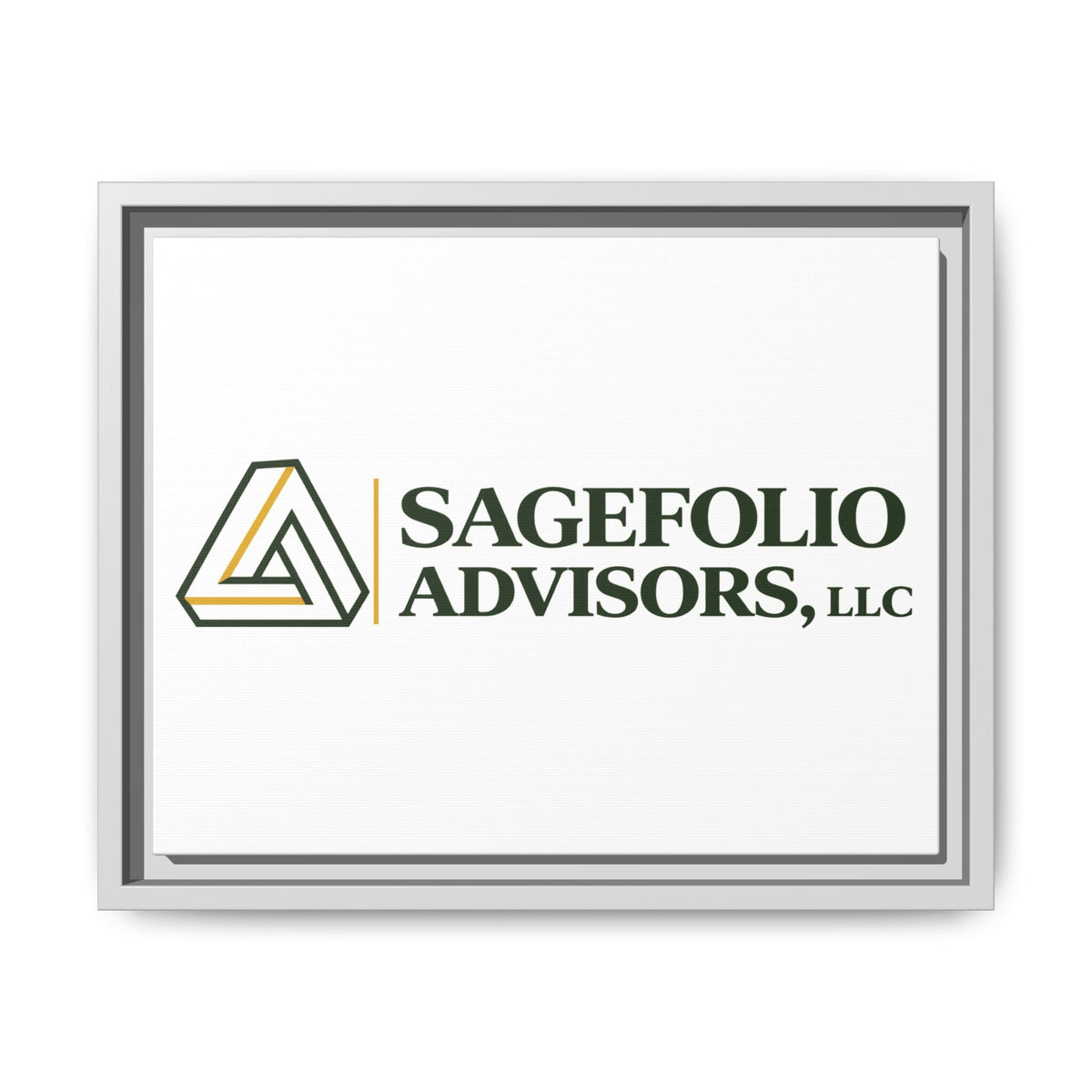 Framed Matte Canvas Wall Art — Sagefolio Advisors Logo