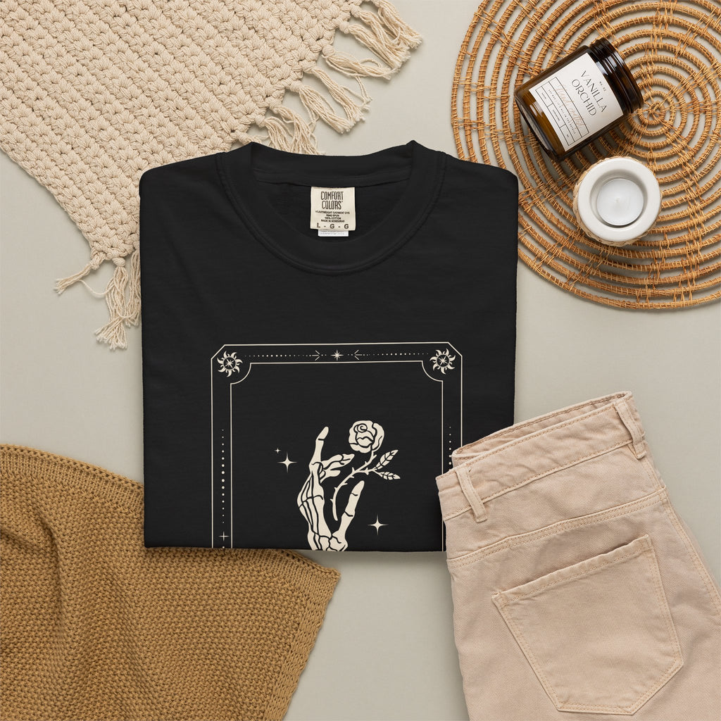 Tarot Skeleton Tee — The Chariot Illustration Graphic T-Shirt