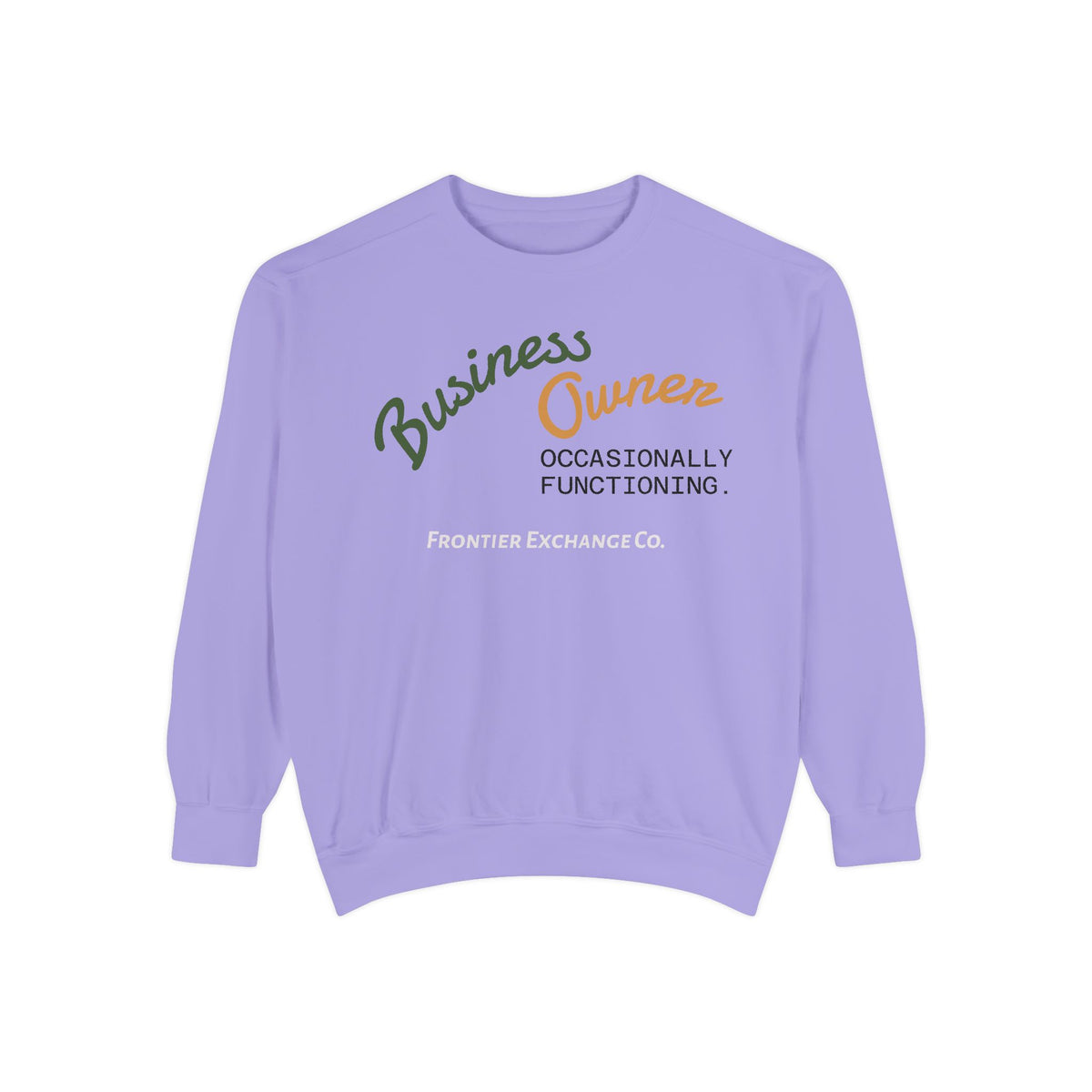 Business Owner Sweatshirt — “Occasionally Functioning” Cozy Crewneck