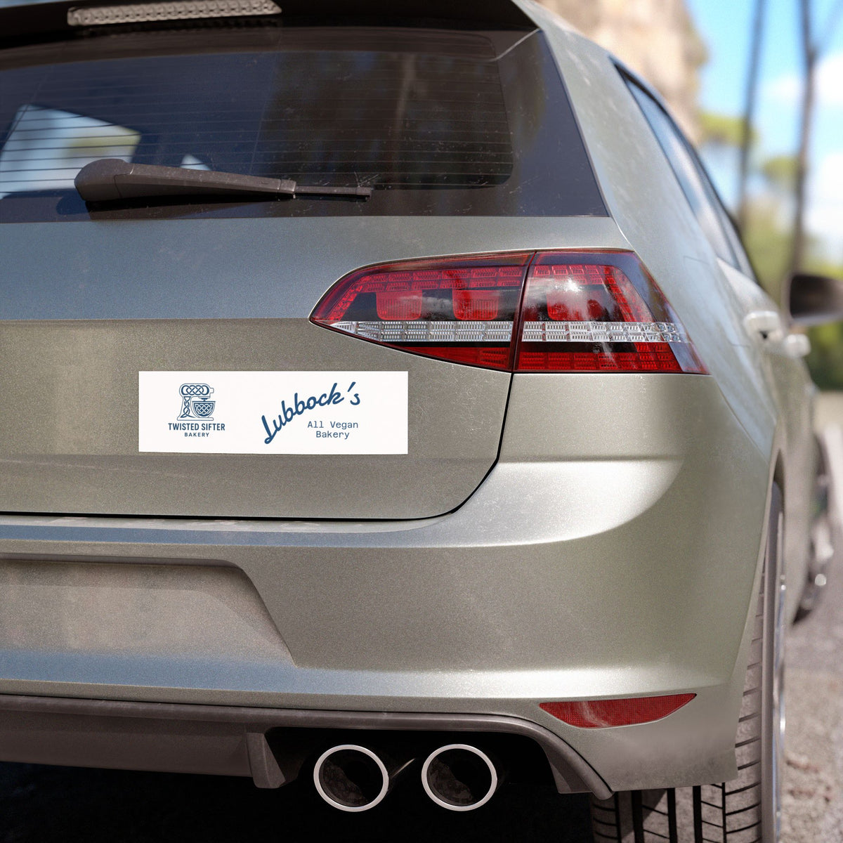 Bakery Logo Car Magnet — "Lubbock's All Vegan Bakery" Promotional Magnetic Sign