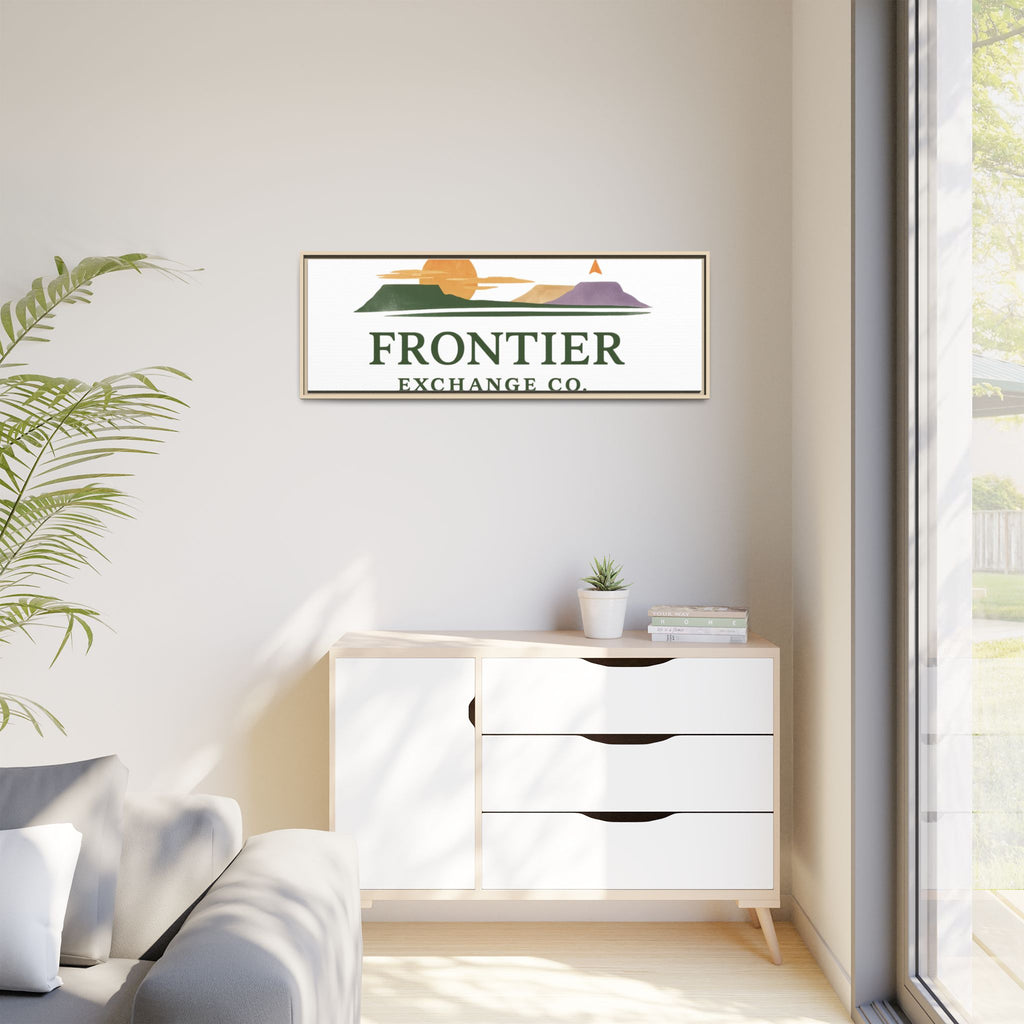 Framed Matte Canvas Print — Frontier Exchange Co. Logo
