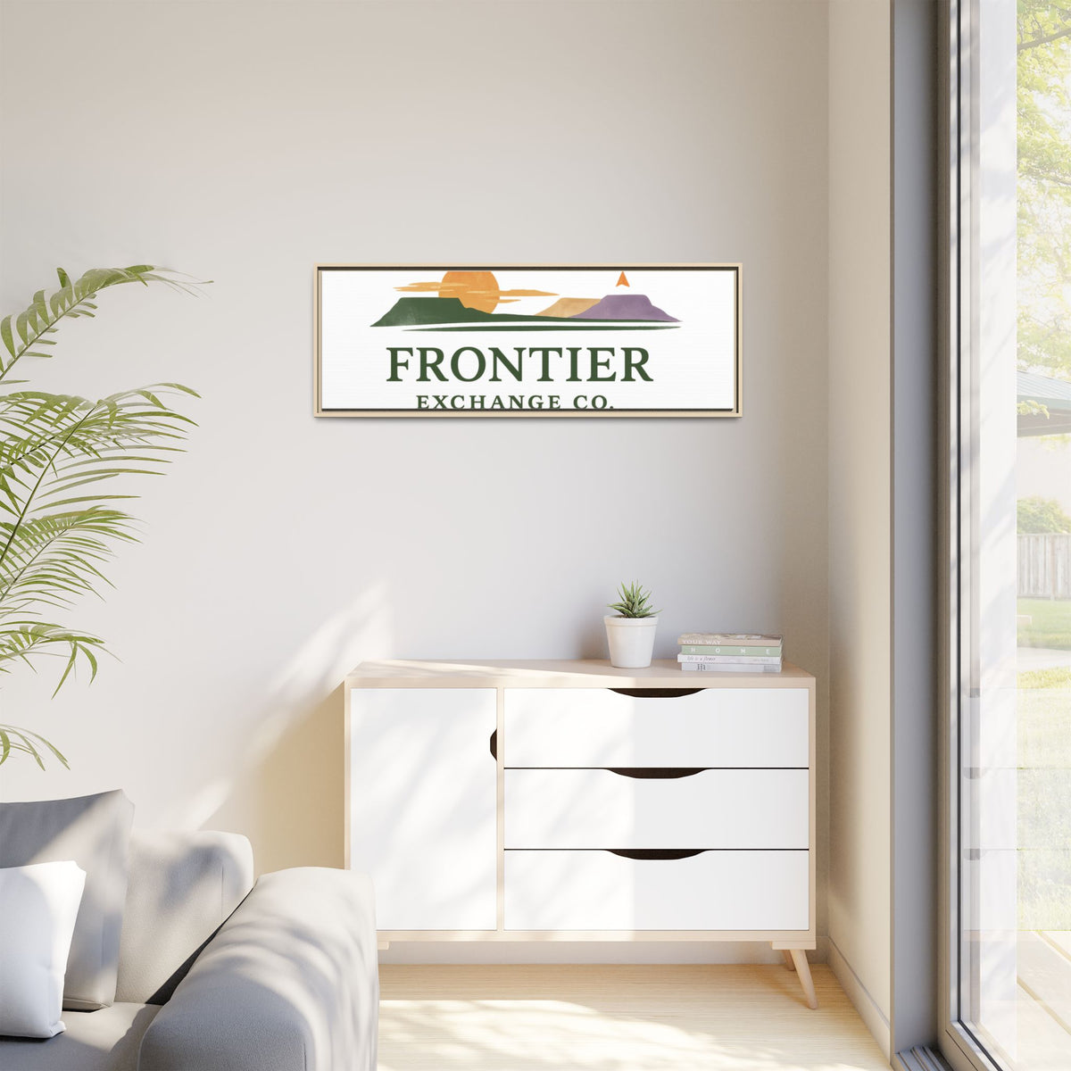 Framed Matte Canvas Print — Frontier Exchange Co. Logo