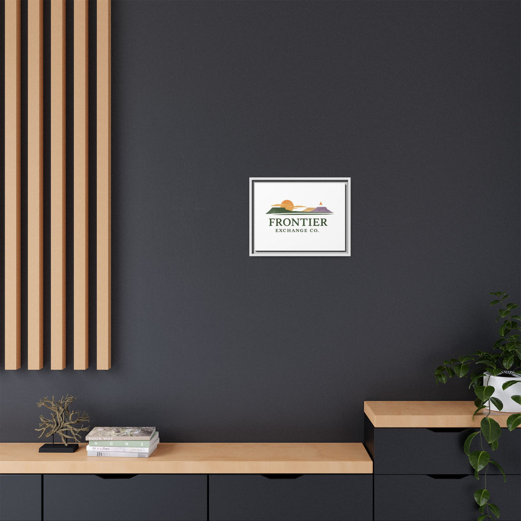 Framed Matte Canvas Print — Frontier Exchange Co. Logo