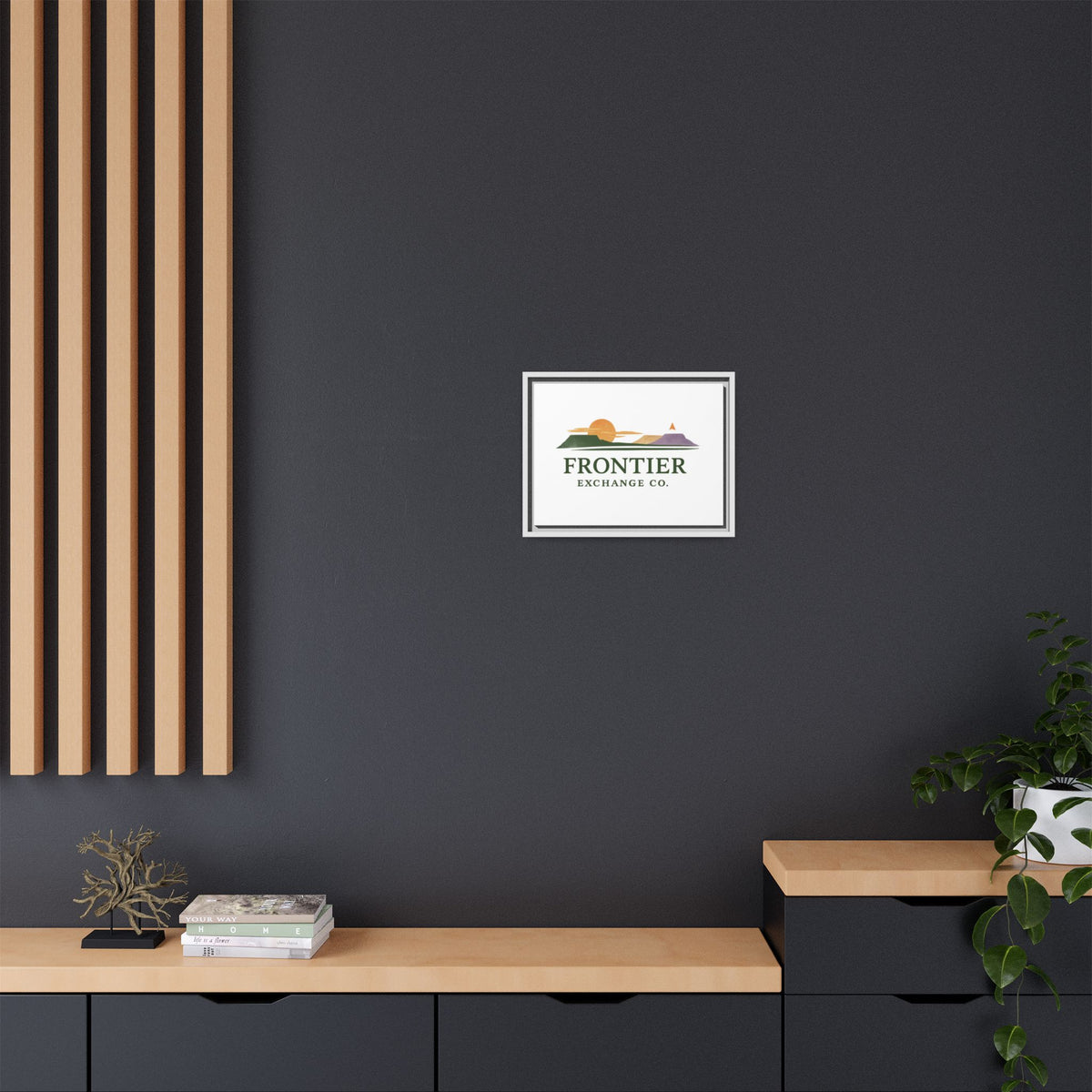 Framed Matte Canvas Print — Frontier Exchange Co. Logo