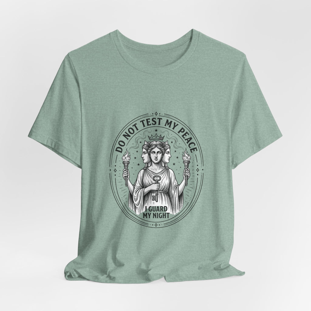 Do Not Test My Peace Guardian Illustration Tee | Greek Mythology, Mythcore