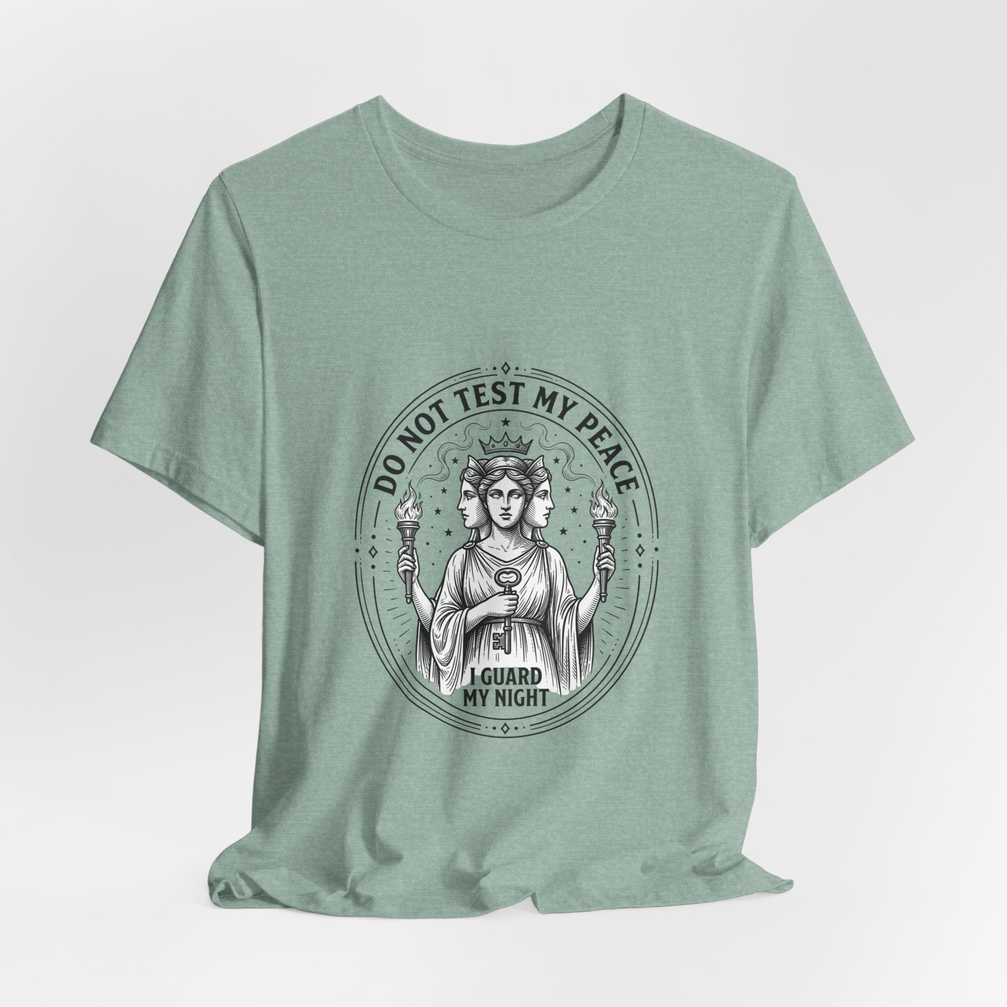 Do Not Test My Peace Guardian Illustration Tee | Greek Mythology, Mythcore