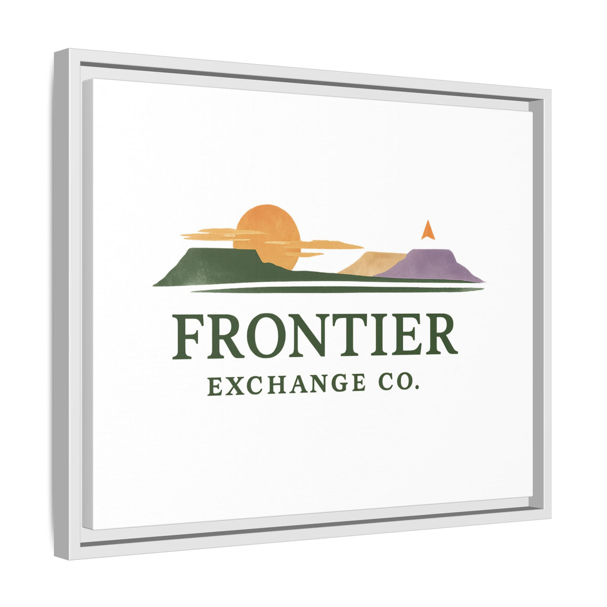 Framed Matte Canvas Print — Frontier Exchange Co. Logo