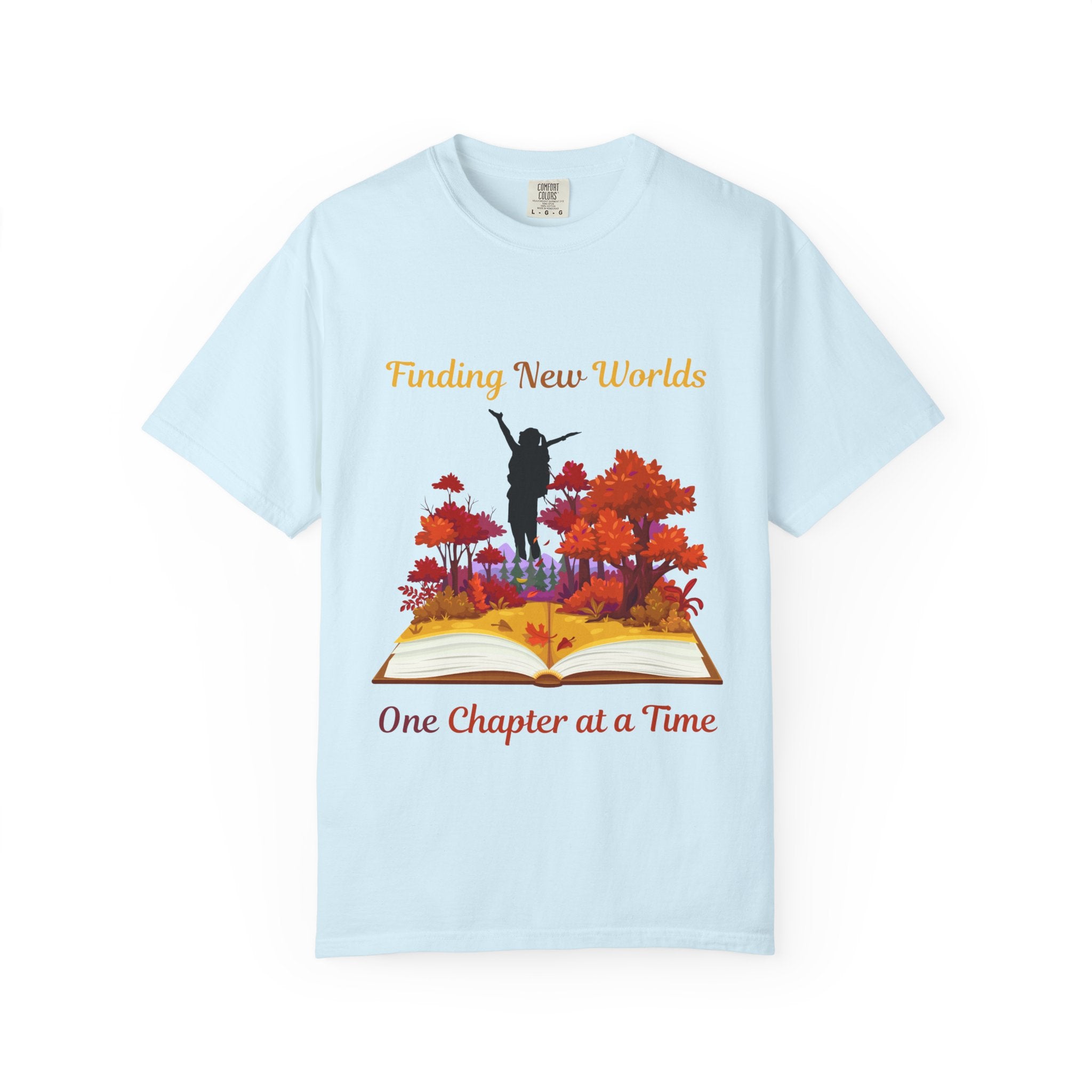 Book Lover T-Shirt — "Finding New Worlds One Chapter at a Time"