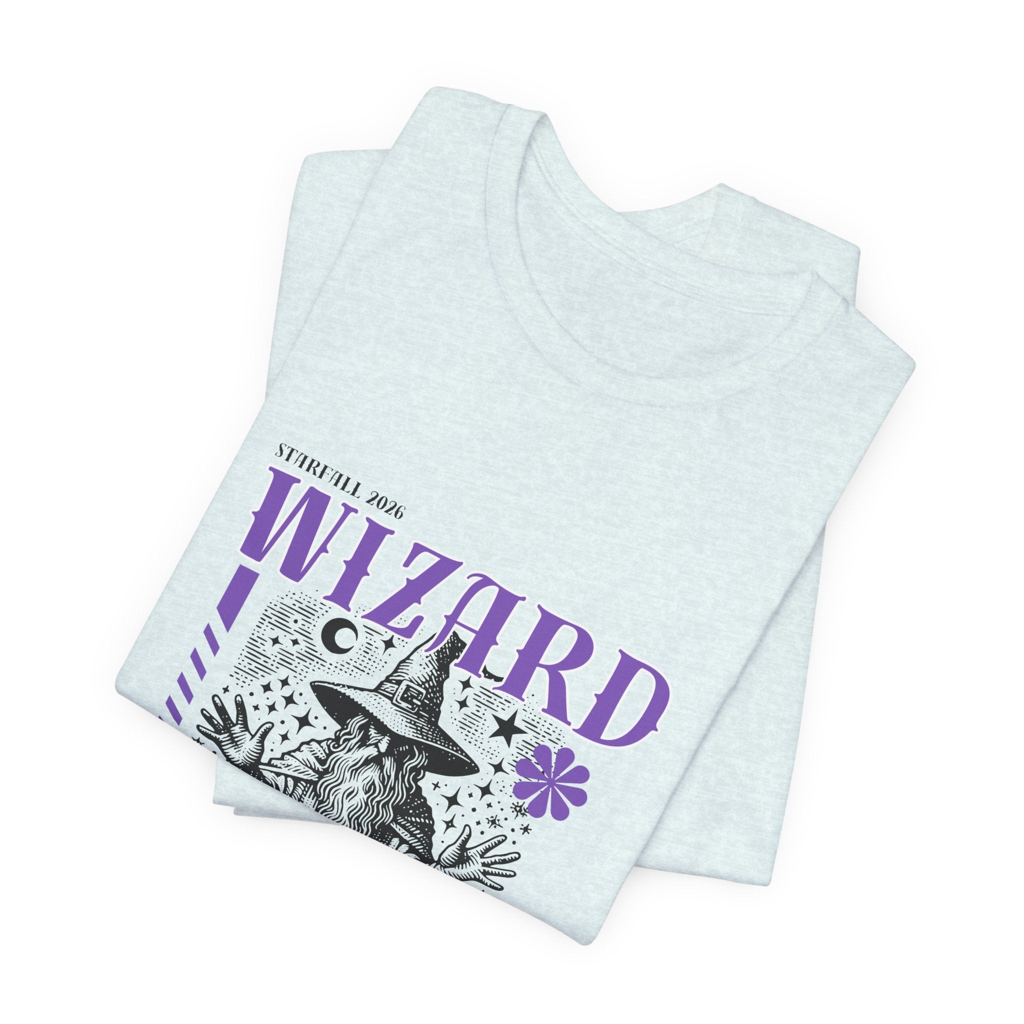Wizard Graphic Tee — Vintage Spellbook Illustration T-Shirt