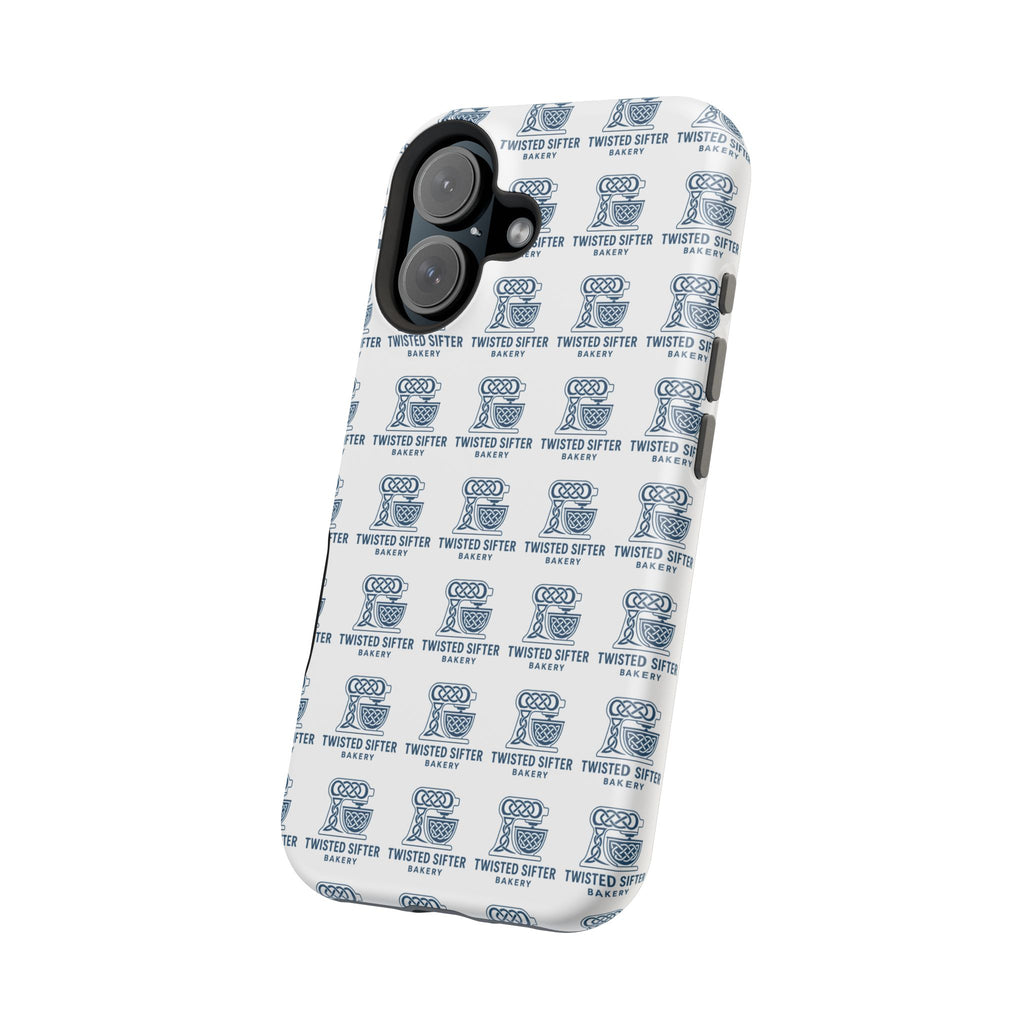 Magnetic Impact-Resistant Phone Case — Repeating Twisted Sifter Logo Pattern