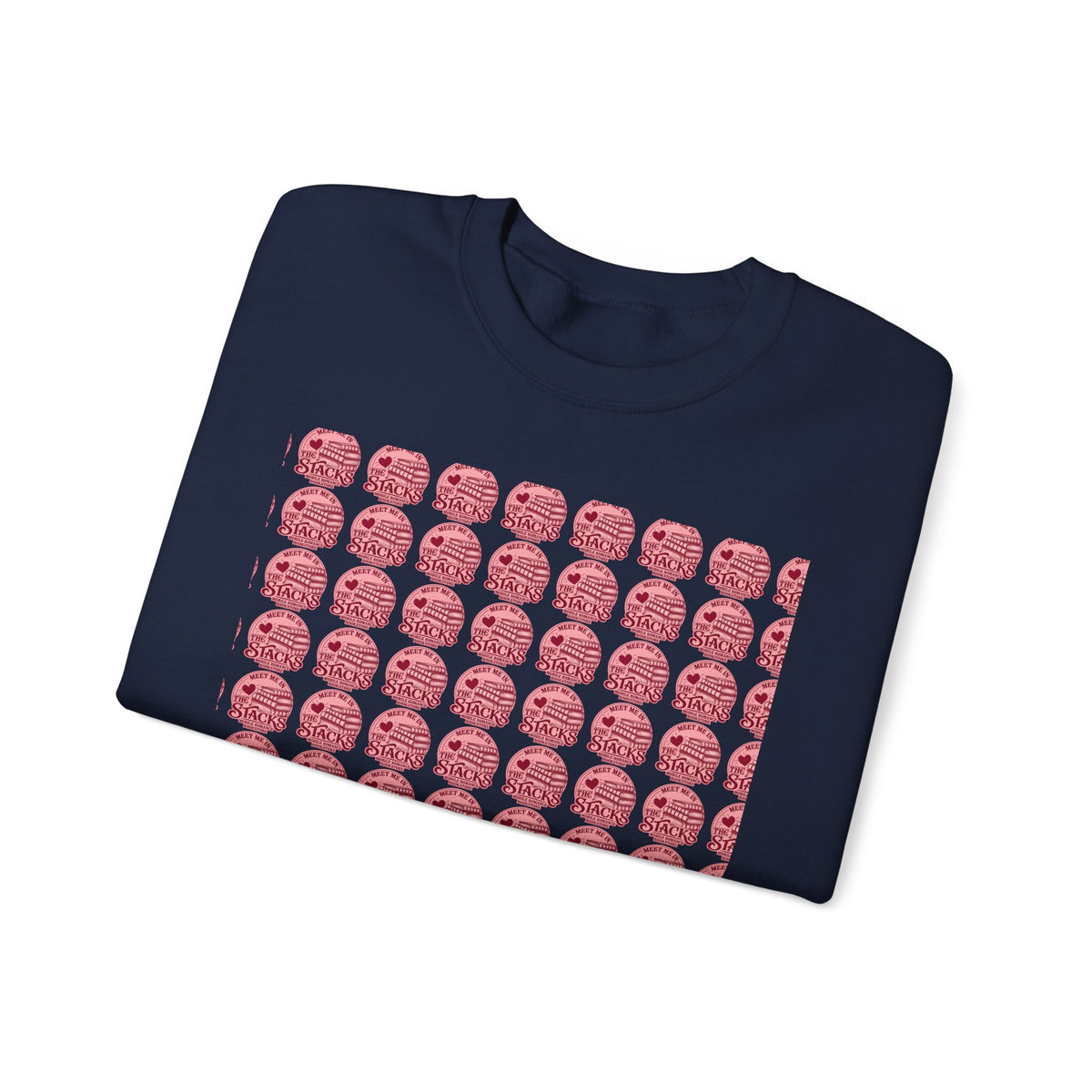 Pink Retro Grid Crewneck Sweatshirt