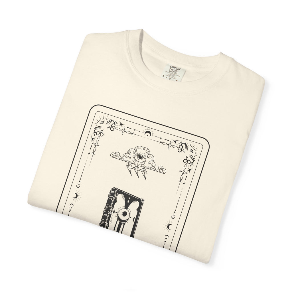 Tarot Bunny Illustration T-Shirt — 'Hold My Hand' Minimal Graphic Tee