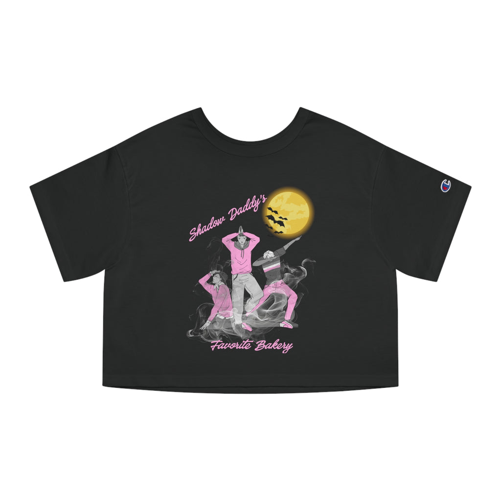 Bakery Crew Graphic Cropped T-Shirt — 'Sunset Daddy' Retro Dance Design