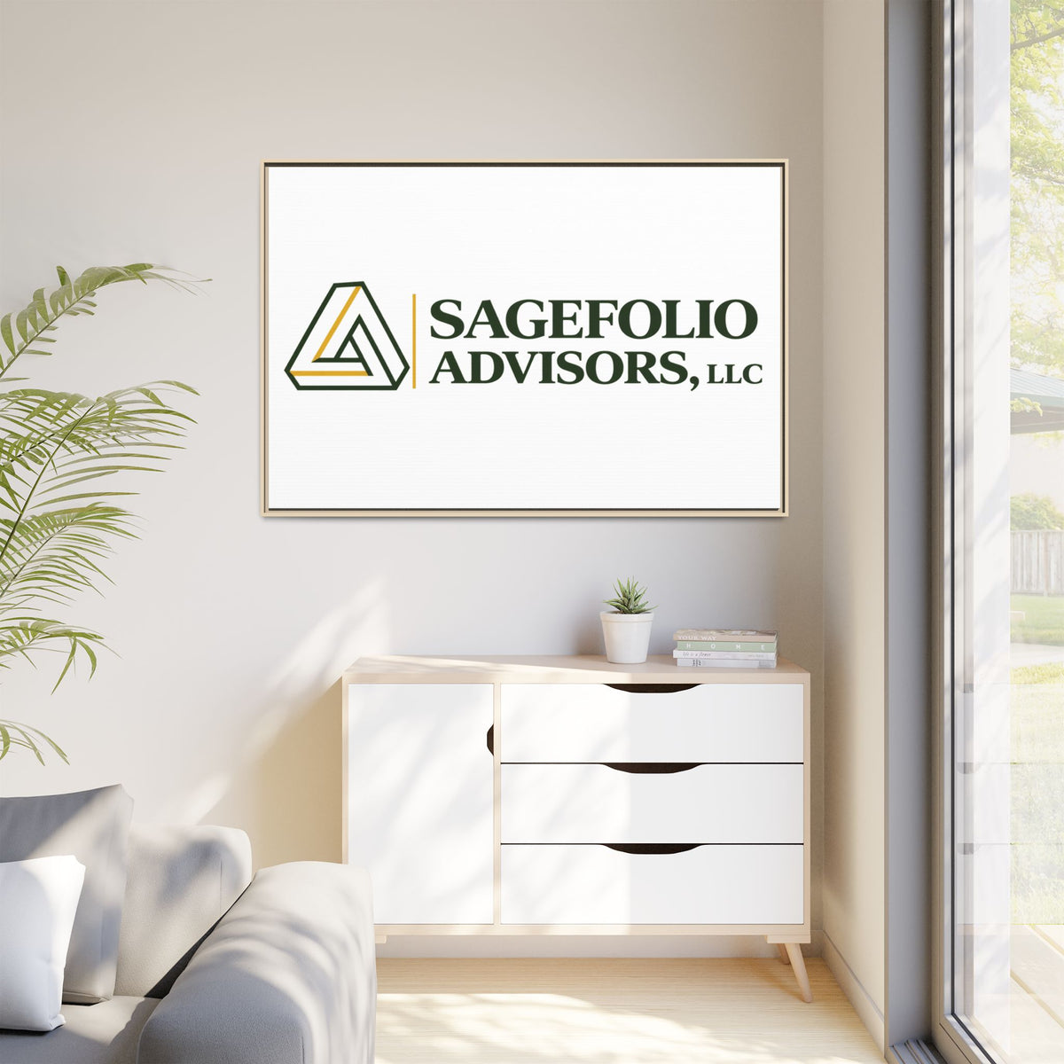 Framed Matte Canvas Wall Art — Sagefolio Advisors Logo