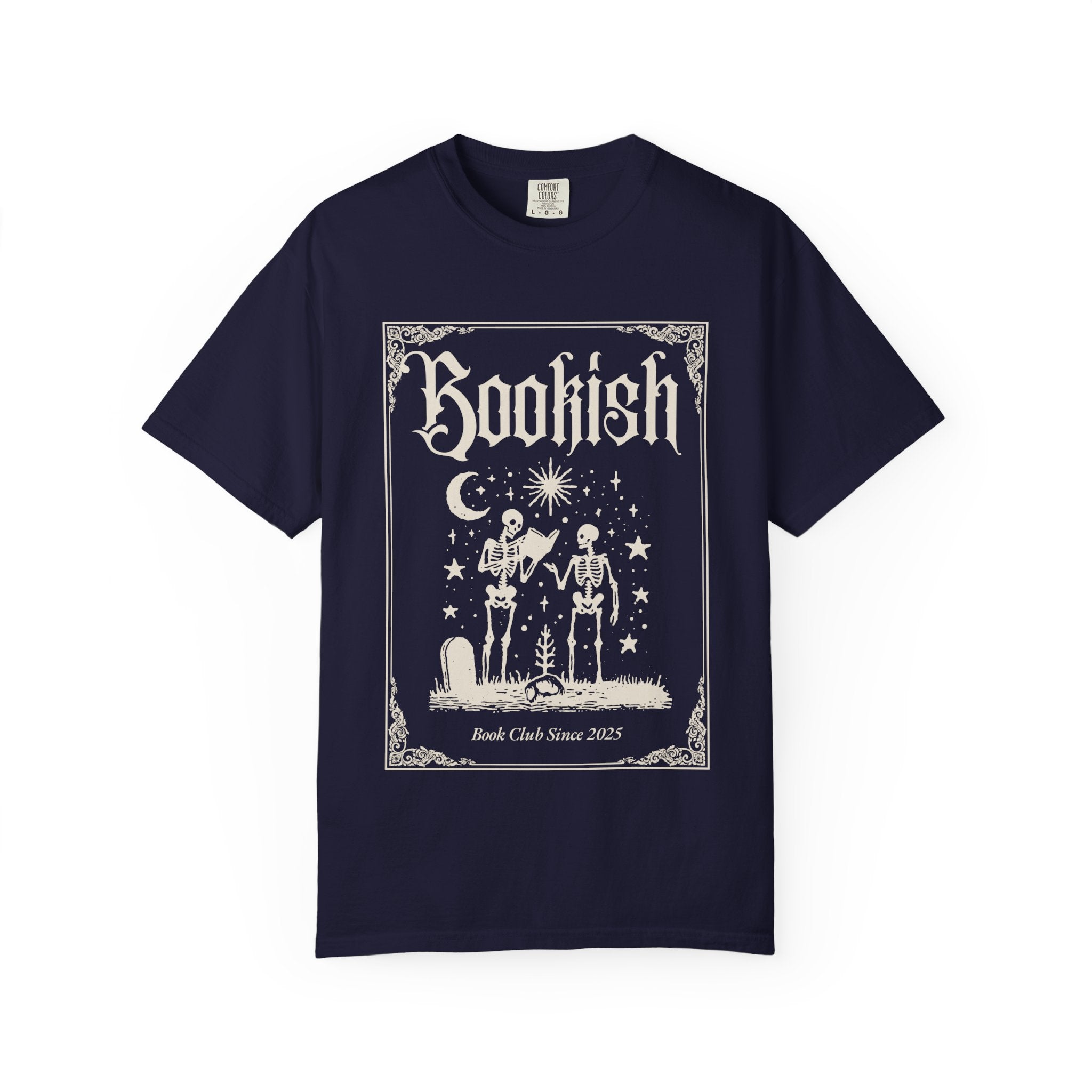 Bookish Skeletons T-Shirt — Vintage Gothic 'Bookish' Graphic Tee