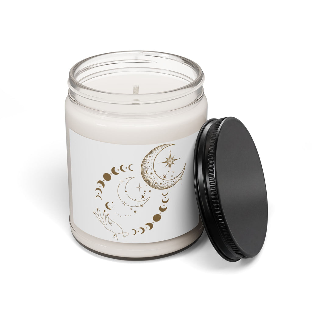 Moon Phase Soy Candle — 9oz Scented Jar (Celestial, Relaxing Gift)