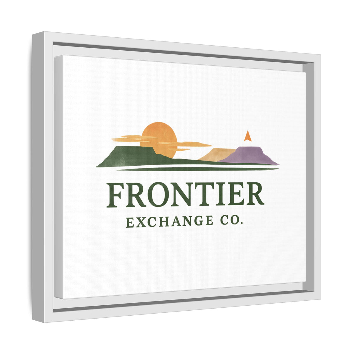 Framed Matte Canvas Print — Frontier Exchange Co. Logo