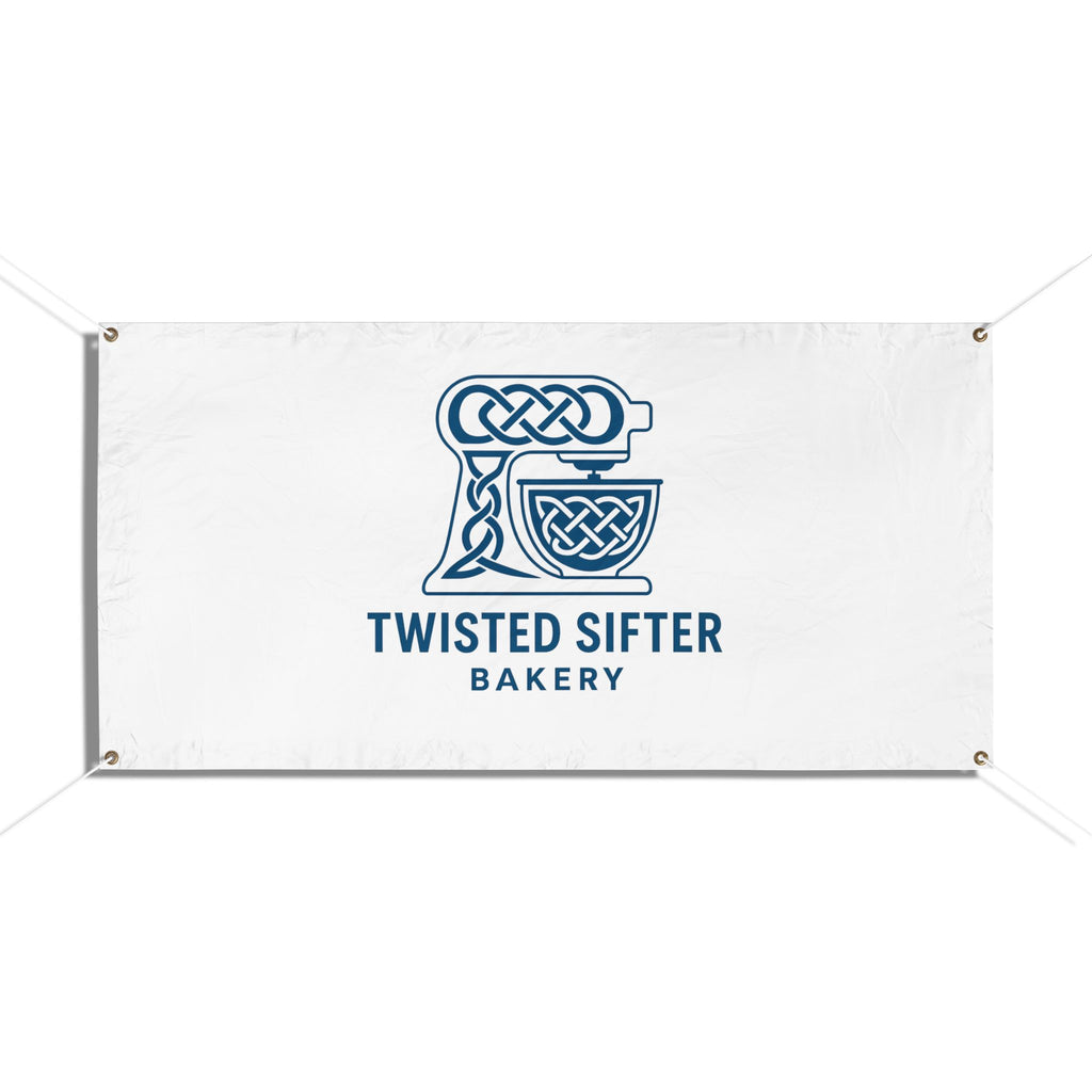 Vinyl Banner — Twisted Sifter Bakery Logo Outdoor Sign