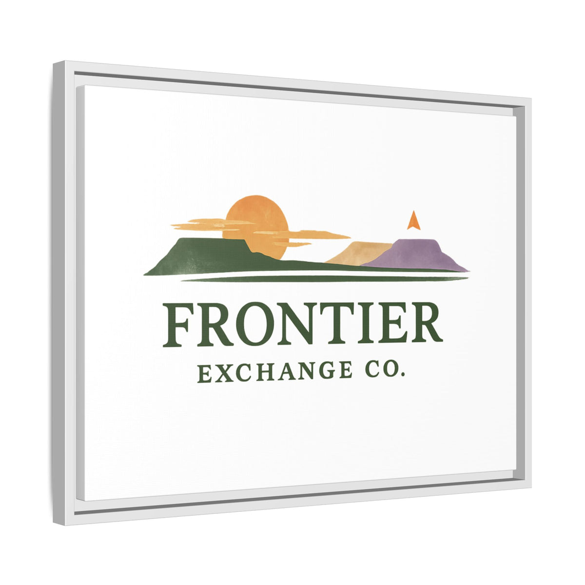 Framed Matte Canvas Print — Frontier Exchange Co. Logo