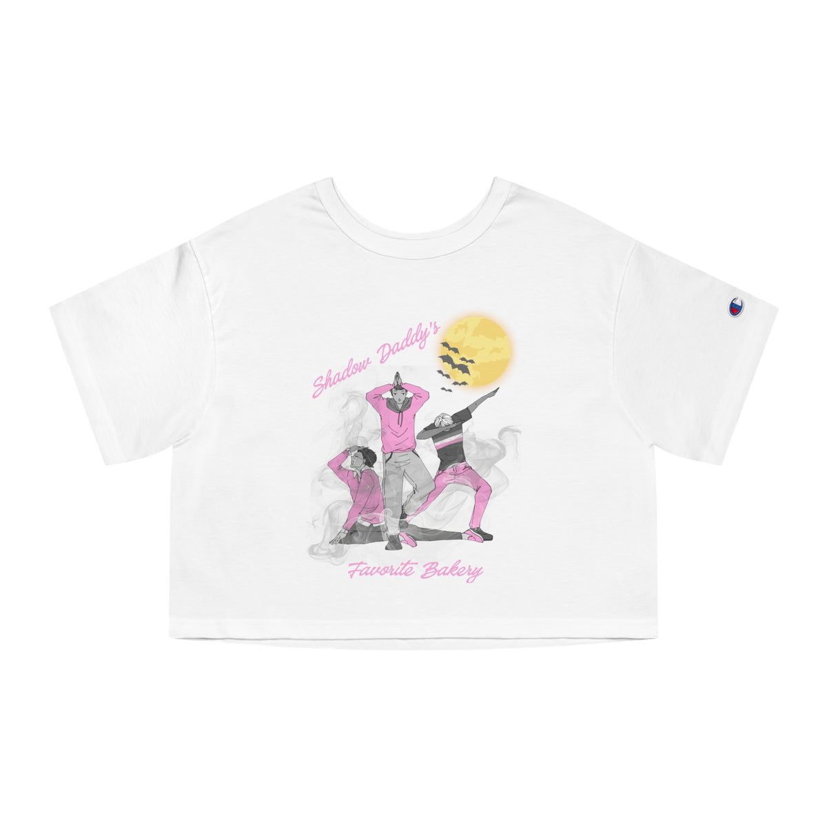 Bakery Crew Graphic Cropped T-Shirt — 'Sunset Daddy' Retro Dance Design
