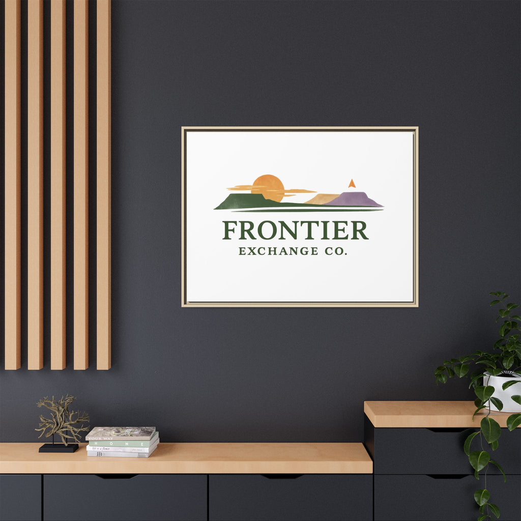 Framed Matte Canvas Print — Frontier Exchange Co. Logo