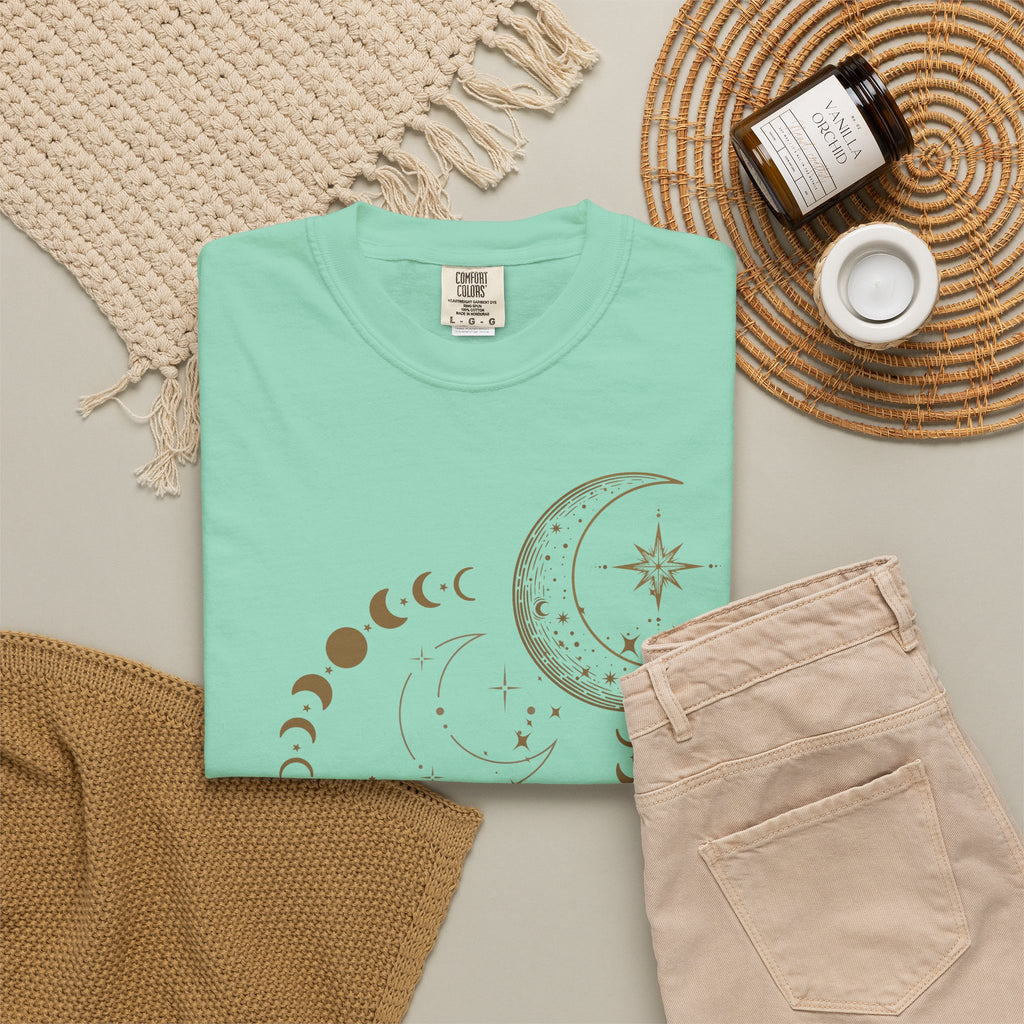Moon Phase T-Shirt — Celestial Crescent & Phases Graphic Tee